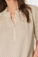 Prepair - Agnes Blouse SS - Kortærmet Print Bluse - Off White