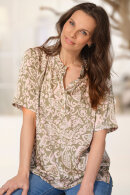 Prepair - Agnes Blouse SS - Print Bluse - Olive
