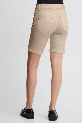 Pulz - PzRosita Shorts - Mid Waist - Stræk - White Pepper