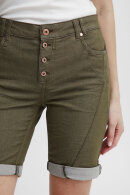 Pulz - PzRosita Shorts - Mid Waist - Stræk - Army Kalamata