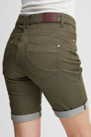 Pulz - PzRosita Shorts - Mid Waist - Stræk - Army Kalamata
