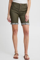 Pulz - PzRosita Shorts - Mid Waist - Stræk - Army Kalamata