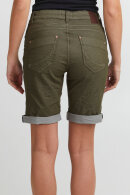 Pulz - PzRosita Shorts - Mid Waist - Stræk - Army Kalamata