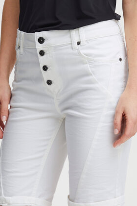 Pulz - PzRosita Shorts - Mid Waist - Stræk - Blanc Off White