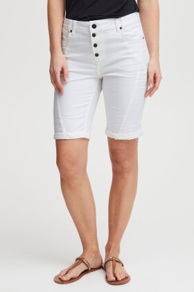 Pulz - PzRosita Shorts - Mid Waist - Stræk - Blanc Off White