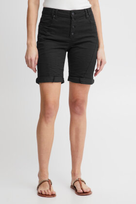 Pulz - PzRosita Shorts - Mid Waist - Stræk - Sort