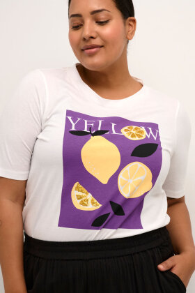 Kaffe Curve - KCsally T-shirt Chalk - Off White Kaffe Curve - KCsally T-shirt Chalk - Off White