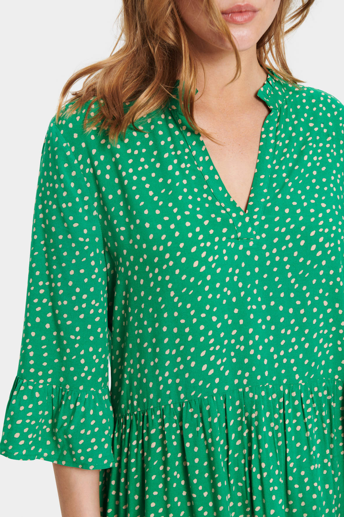 sommerkjole Saint grøn -løst smuk Dress - snit - & Tropez flagrende Lohse Hos