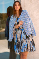 Kaffe Curve - KCqio Dress - Print Kjole i Chiffon - Blue