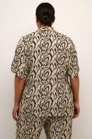 Kaffe Curve - KCcecilie Shirt - Dyreprint Skjorte - Sand/Black