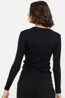 Soft Rebels - SRFenja O-Neck Top Black - Ribstrikket Langærmet