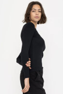 Soft Rebels - SRFenja O-Neck Top Black - Ribstrikket Langærmet