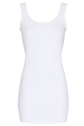Tim & Simonsen - Frida Rib Top Plus - Hvid Bianco
