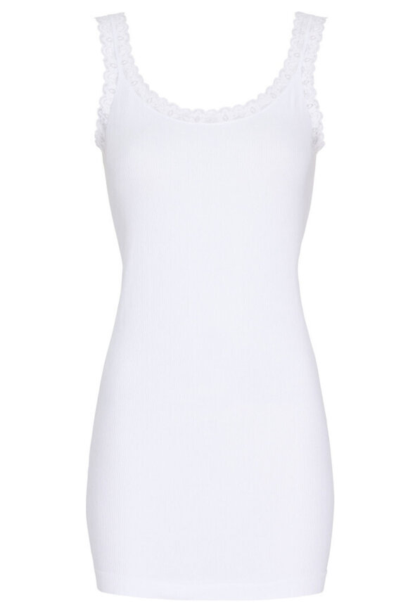 Tim & Simonsen - Frida Rib Top Plus - Hvid Bianco
