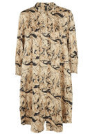 Prepair - Carrie Dress - Print Kjole - Polyestersatin - Sand