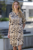 Prepair - Carrie Dress - Print Kjole - Polyestersatin - Sand