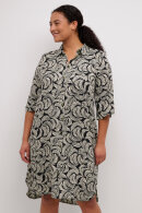 Kaffe Curve - KCmirta Shirt Dress - Viskose Kjole - Sort