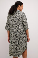 Kaffe Curve - KCmirta Shirt Dress - Viskose Kjole - Sort