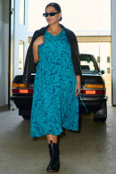 Kaffe Curve - KCDoa Dress - Print Kjole - Petrol