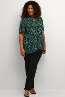 Kaffe Curve - KCMarca Ami Frill Blouse - Print Bluse - Blue Bird Flower