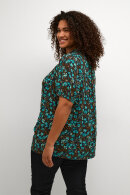 Kaffe Curve - KCMarca Ami Frill Blouse - Print Bluse - Blue Bird Flower