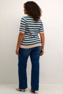 Kaffe Curve - KCMaji Short Sleeves Knit - Kortærmet Strik - Stribet