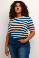 Kaffe Curve - KCMaji Short Sleeves Knit - Kortærmet Strik - Stribet