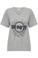 Pulz - PZMaddie - Casual T-shirt - Medium Grey Melange