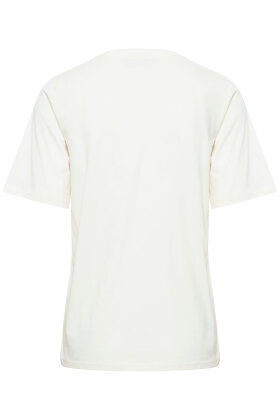 Pulz - PZMaddie Foilprint T-shirt - Cloud Dancer