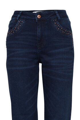 Pulz - PZCarla Highwaist Jeans - Blue Black Denim