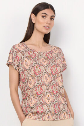 Soyaconcept - SC-Felicity - Paisley Print T-shirt - Berry