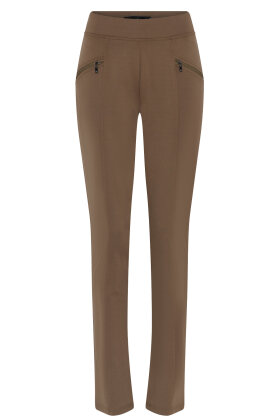 Micha - Jersey Bukser Super Stræk - Slim Fit - Brun