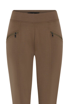 Micha - Jersey Bukser Super Stræk - Slim Fit - Brun