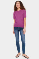 Saint Tropez - MilaSZ SS Pullover - Kortærmet Strikbluse - Radiant Orchid