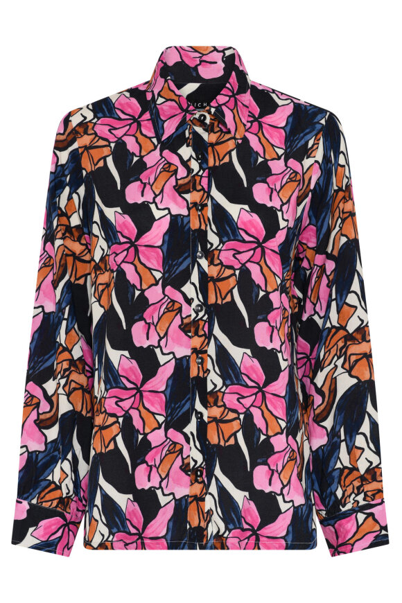Micha - Blomstret Viskose Skjorte - Flowerprint