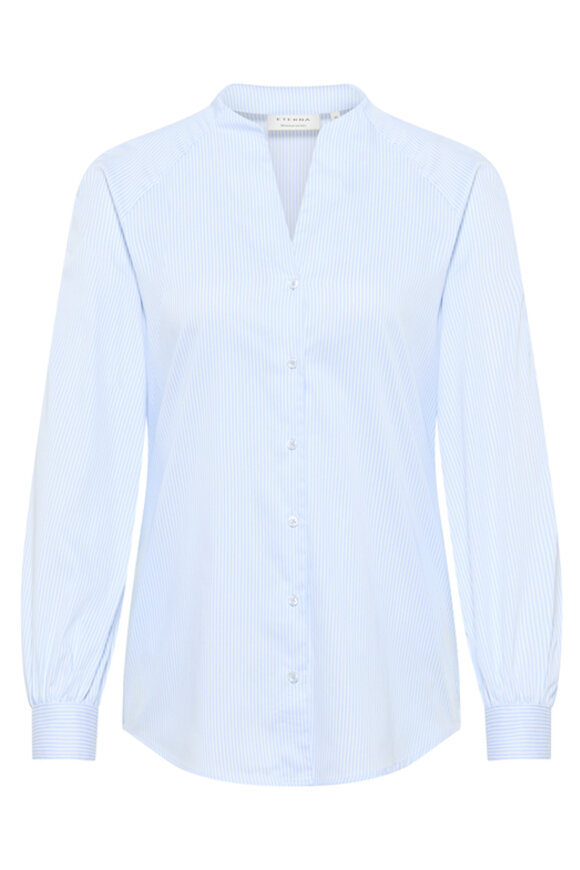 Eterna - Skjorte - Regular Fit - Mælkedrenge Striber - Lyseblå & Hvid