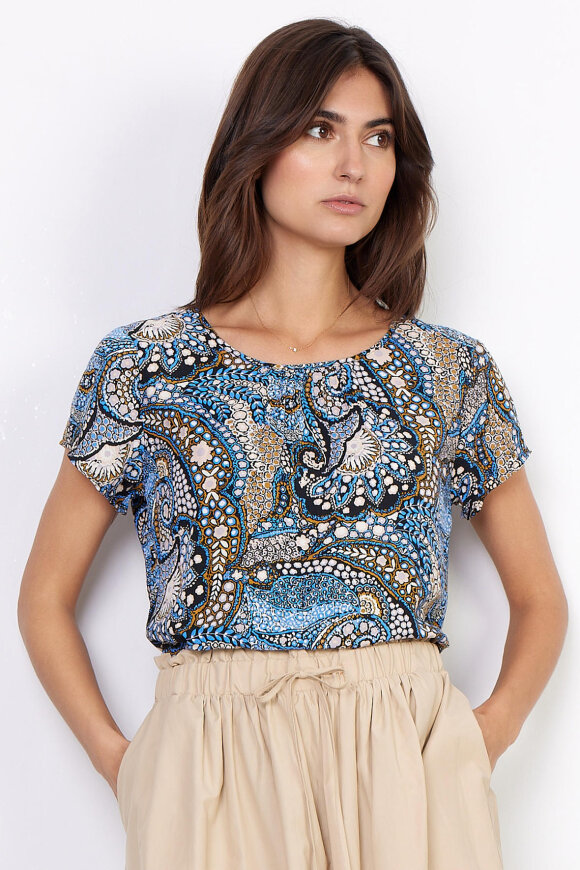 SoyaConcept - Sc-Manny 1 Bluse - Paisley Print - Blue