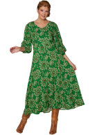 Du Milde - Beautiful duSuzanna - Viskose - Print Kjole - Green