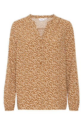Saint Tropez - EdaSZ Shirt - Viskose Print Bluse - Rubber Clover Flower
