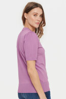 Saint Tropez - MilaSZ SS Pullover - Kortærmet Strikbluse - Mulberry