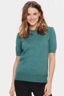 Saint Tropez - MilaSZ SS Pullover - Kortærmet Strikbluse - Green