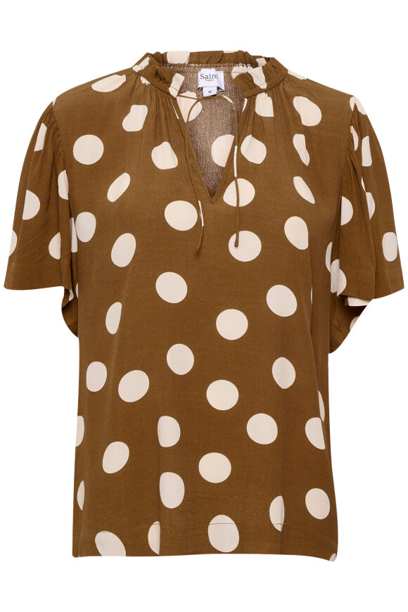 Saint Tropez - VonitaSZ Blouse - Oversize Bluse - Emperador Big Dot