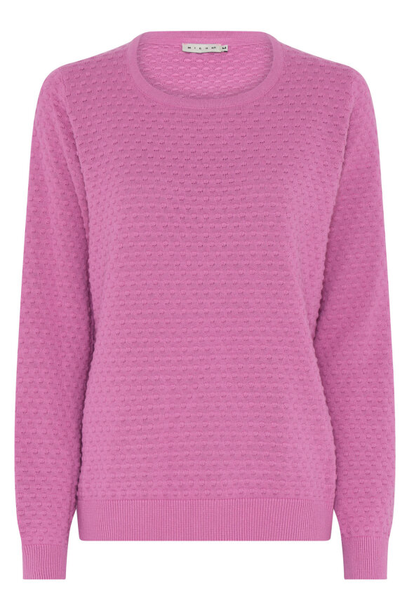 Micha - Perlestrik Bluse - Bomuld - Rose Blush
