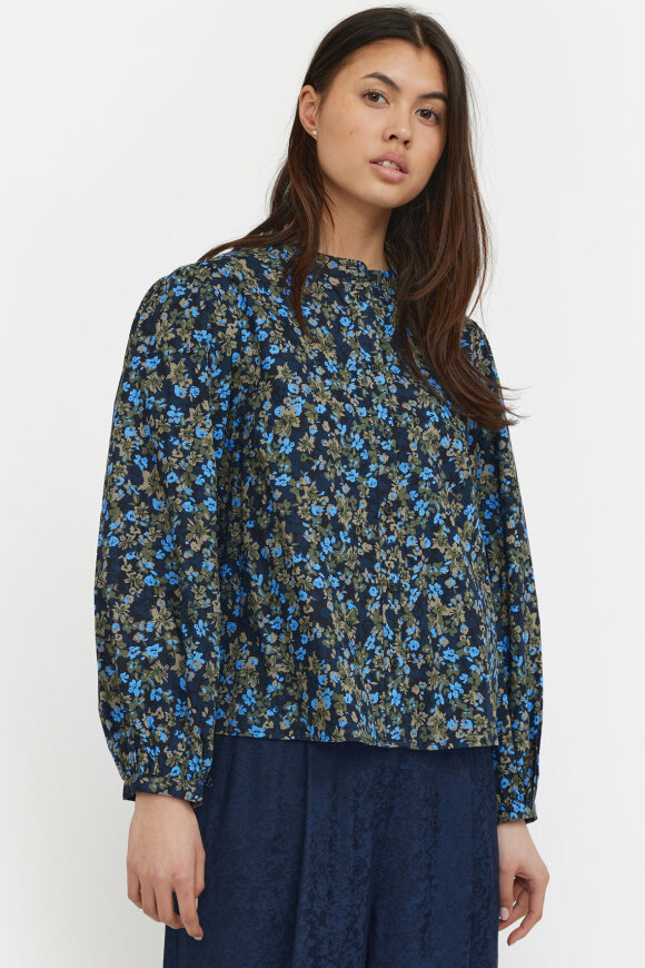 Soft Rebels - SrRillo Briella Shirt - Print Skjorte - Flower Silver Sage