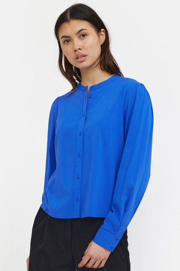 Soft Rebels - SrAlia Shirt - EcoVero Skjorte - Dazzling Blue
