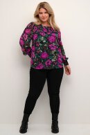 Kaffe Curve - KCwille Blouse - Print Bluse - Fuchsia Flower