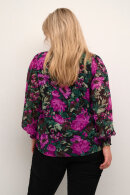 Kaffe Curve - KCwille Blouse - Print Bluse - Fuchsia Flower