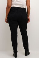 Kaffe Curve - KCwilla Ida Straight Jeans - Høj Talje - Stræk - Black Deep