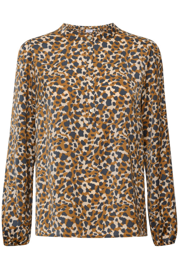 Saint Tropez - VaneasSZ Shirt - Leo Skjortebluse - Creme Pardus