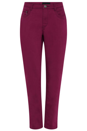 C Ro - Suzanne Jeans - Ensfarvet & Stræk - 7/8 Del - Dark Pink